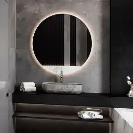 Зеркало с подсветкой AVS Лангано 90x90 см, антипар