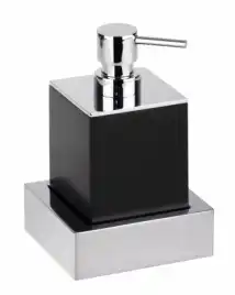 Настенный дозатор жидкого мыла BEMETA GAMMA черный/хром 145409012