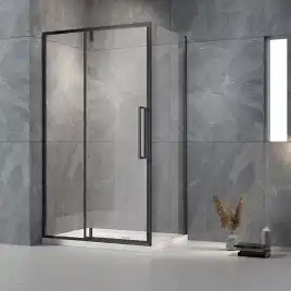 Душевой уголок Veconi Rovigo RV-034B 120х80х195, профиль Черный, стекло прозрачное (RV034B-12080-01-C7)