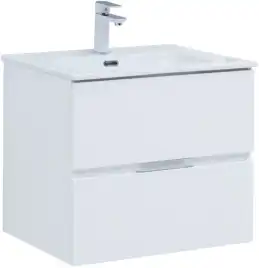 Тумба под раковину Aquanet Алвита New 60 2 ящика, белый матовый 277510