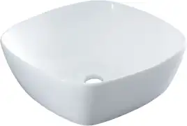 Раковина накладная Aquanet  TREND-1 40х40х14 квадратная, Белая глянцевая