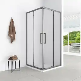 Душевой уголок Loranto 120х80 CS-AB01GG-128, профиль серый матовый, стекло Прозрачное