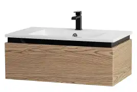 Тумба под раковину Cezares SLIDER 80 см, SLIDER-800-1C-SO-RT-P подвесная, Дуб тангент