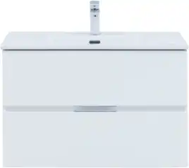 Тумба под раковину Aquanet Алвита New 80 2 ящика, белый матовый 277514