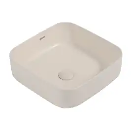 Раковина накладная ABBER RECHTECK 38,5х38,5х13,5 AC2211MBE, квадратная, светло-бежевая матовая