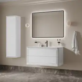 Тумба с раковиной IDDIS Oxford Neo 100, подвесная, Белая, OXN10W0i95K