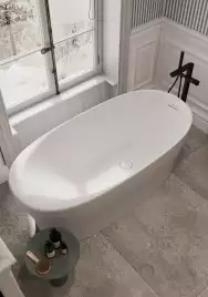 Ванна из искусственного камня Allen Brau 170x80 Solid Stone Krion Neo 2.35001.21, белая матовая