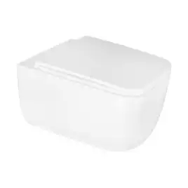 Подвесной унитаз Azario FLAVIA AZ-0076-UQ1 безободковый, смыв Торнадо, в комплекте с сидением микролифт, Белый глянцевый