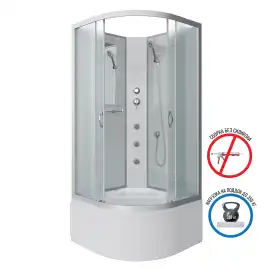 Душевая кабина Niagara Classic 100х100х200 NG-2309-14BKG высокий поддон, с гидромассажем, 23091424BKG