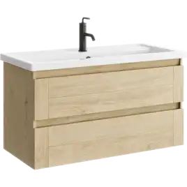 Тумба с раковиной подвесная Aqwella Astrid 100 см, AST0110DD, цвет Дуб Давос