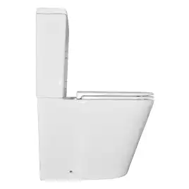 Унитаз напольный Azario Vetro AZ-2149 безободковый, с бачком и сидением микролифт, Белый глянцевый