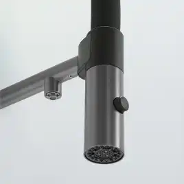 Смеситель для кухни с гибким изливом AVS PureRiver оружейная сталь, 811-170-GM