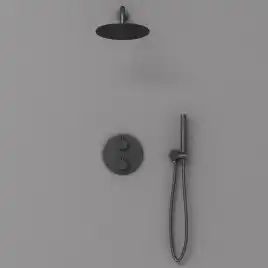 Душевая система  Vincea  VSFW-101TMB VSFW-101TMB  с термостатом, встраиваемая, черный матовый