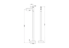 Напольный смеситель для раковины Aquatek Европа AQ1309BGM, Оружейная сталь