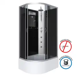 Душевая кабина Niagara Classic 120х80х210 NG-2510-14RBKTG высокий поддон, с гидромассажем, 25101434RBKTG