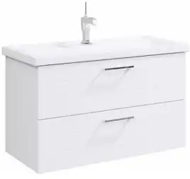 Тумба с раковиной подвесная Aqwella Manchester 100 см, MAN01102, цвет Белый