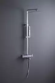 Душевая система Allen Brau Infinity 5.21029-00 для ванны с изливом, верхний и ручной душ , Хром