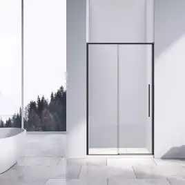 Душевая дверь Vincea Slim-N 110 см, VDS-4SN110CLB, профиль Черный, стекло Прозрачное