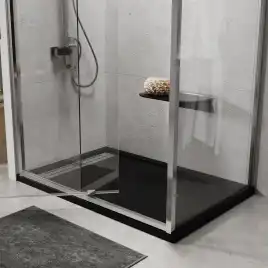 Душевой поддон WasserKRAFT Abens 20T 120х80 из искусственного камня 20T06 Черный