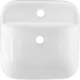 Раковина накладная Aquanet CITY-2 39х39х14 квадратная, Белая глянцевая