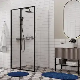 Душевой уголок WasserKRAFT Dill 61S 100х100 61S19 профиль Черный стекло Прозрачное