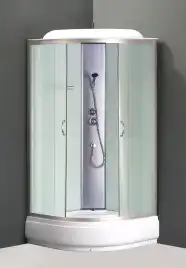 Душевая кабина Loranto 100х100 средний поддон, матовое стекло, профиль Хром, CS-6610-25 F