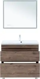 Тумба под раковину Aquanet Нота New 90 напольная, дуб веллингтон табак, 344145