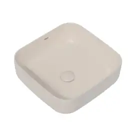 Раковина накладная ABBER RECHTECK 38,5х38,5х13,5 AC2211MBE, квадратная, светло-бежевая матовая