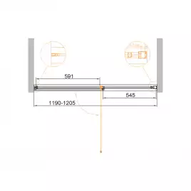 Душевая дверь Cezares URBAN 120 см, URBAN-B-12-120-C-CR, профиль Хром, стекло Прозрачное