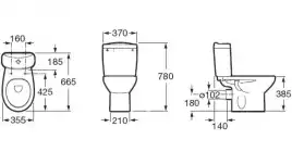 Напольный унитаз Roca Victoria 342399000, с горизонтальным выпуском, белый