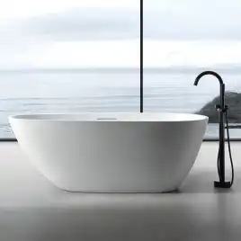 Ванна  Abber Dortmund 170х75 AM9911 из искусственного камня, Белая матовая