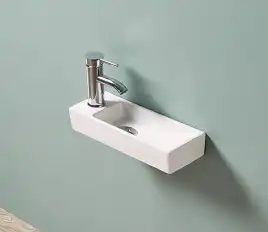 Умывальник CeramaLux 9048FR 380х145х80 Подвесная цвет Белый