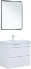 Тумба под раковину Aquanet Слим 80 белый сатин, 346049