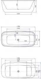 Акриловая ванна Aquanet Family Fine 170x78 95778 Matt Finish 260051