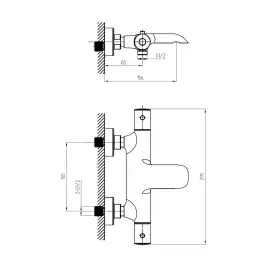 Смесители для ванны AVS Basic 811-760-CR, хром