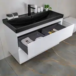 Тумба с раковиной AVS Гармония 100 белая, N821-07-1000WG-02-1010BM