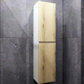 Шкаф-пенал для ванной FAURAplus Аврора 40, подвесной, универсальный, фасад  Дуб Элвезия