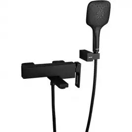 Смеситель для ванны Gappo G3217-6  с коротким изливом, Черный матовый