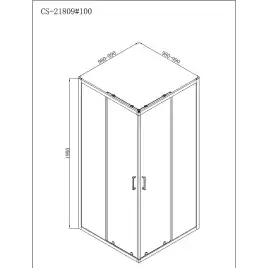 Душевой уголок Loranto NEO 100x100x190 без поддона, CS-21809B-100