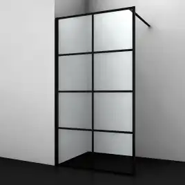 Душевая перегородка WasserKRAFT Glan 66W 100 см, 66W44, профиль Черный, стекло Прозрачное