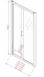 Душевая дверь Aquanet Alfa 130 см, NAA6121 1300, профиль Хром, стекло Прозрачное