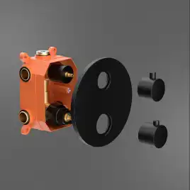 Душевая система  Vincea  VSFW-101TMB VSFW-101TMB  с термостатом, встраиваемая, черный матовый