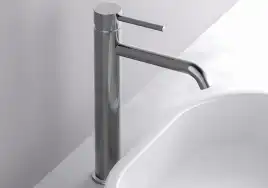 Смеситель для накладной раковины Aquatek Европа AQ1304CR, однорычажный, высокий, Хром