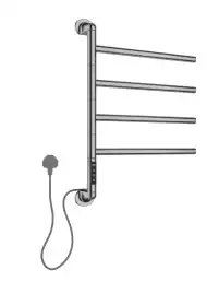 Полотенцесушитель электрический Allen Brau Liberty 683х489 7.33000-BN брашированный никель