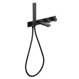 Смеситель для ванны с душем Abber Rund AF8730B встраиваемый, с внутренней частью, Черный матовый