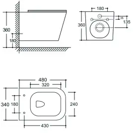Унитаз подвесной Aquanet Tavr 3.0 Tornado с сиденьем микролифт 348007, белый