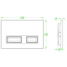 Кнопка смыва AZARIO NEW AZ-008.02 инфракрасный сенсор, механическая, белый глянцевый