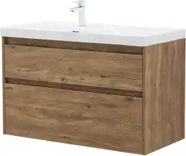 Тумба под раковину Aquanet Nova Lite 2.0 100 дуб рустикальный, левая, 346320