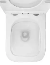 Унитаз-компакт Azario Quadro AZ-2175-1 напольный, безободковый, в комплекте с бачком и сиденьем микролифт, Белый глянцевый