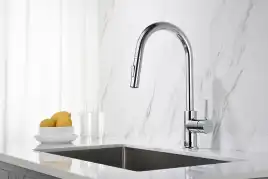 Смеситель для кухни Aquatek Европа AQ1384CR с выдвижной лейкой, Хром